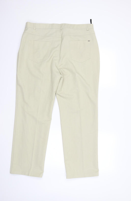 Marks and Spencer Womens Beige Trousers Size 18 L29 in