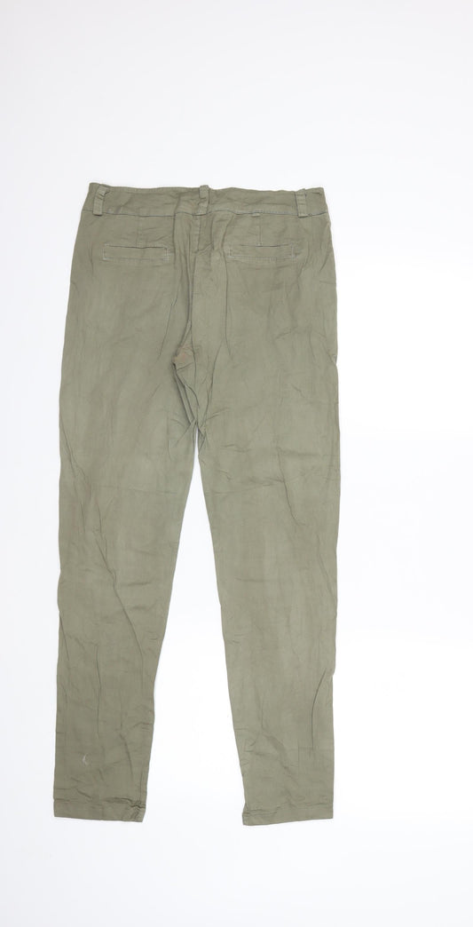 Preworn Womens Green Cargo Trousers Size M L28 in
