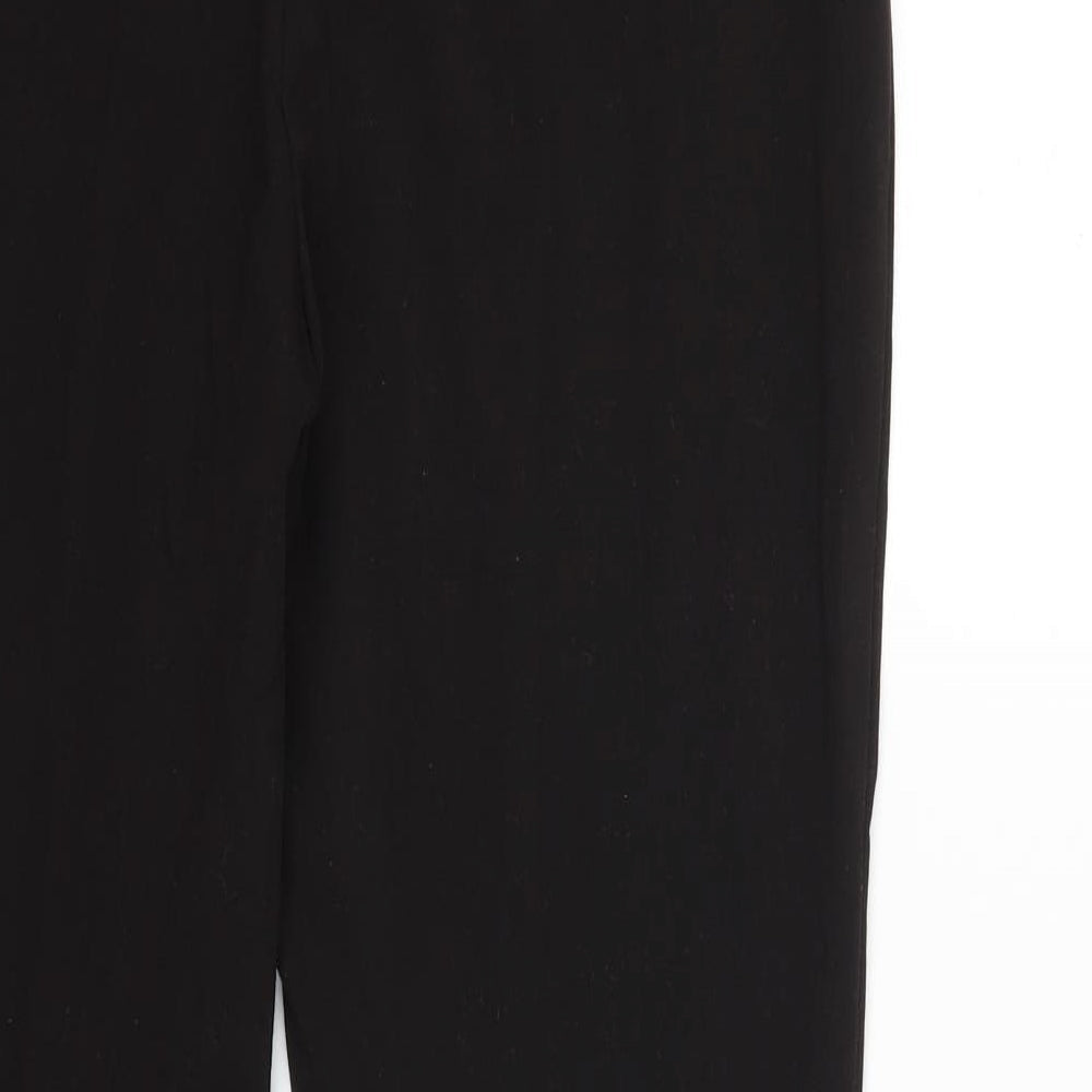 Papaya Womens Black Trousers Size 12 L28 in