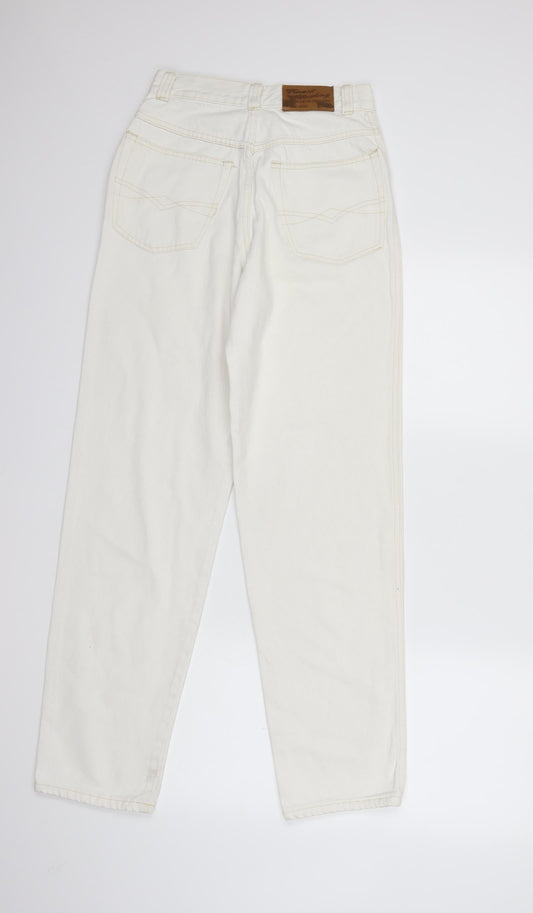 finest clothing Womens White Denim Mom Jeans Size 28 in L30 in