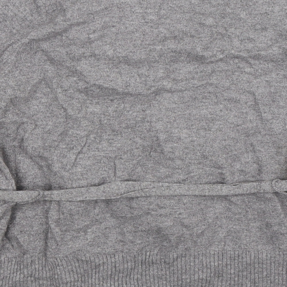 Brand and care label for Next women’s grey jumper, size UK 14