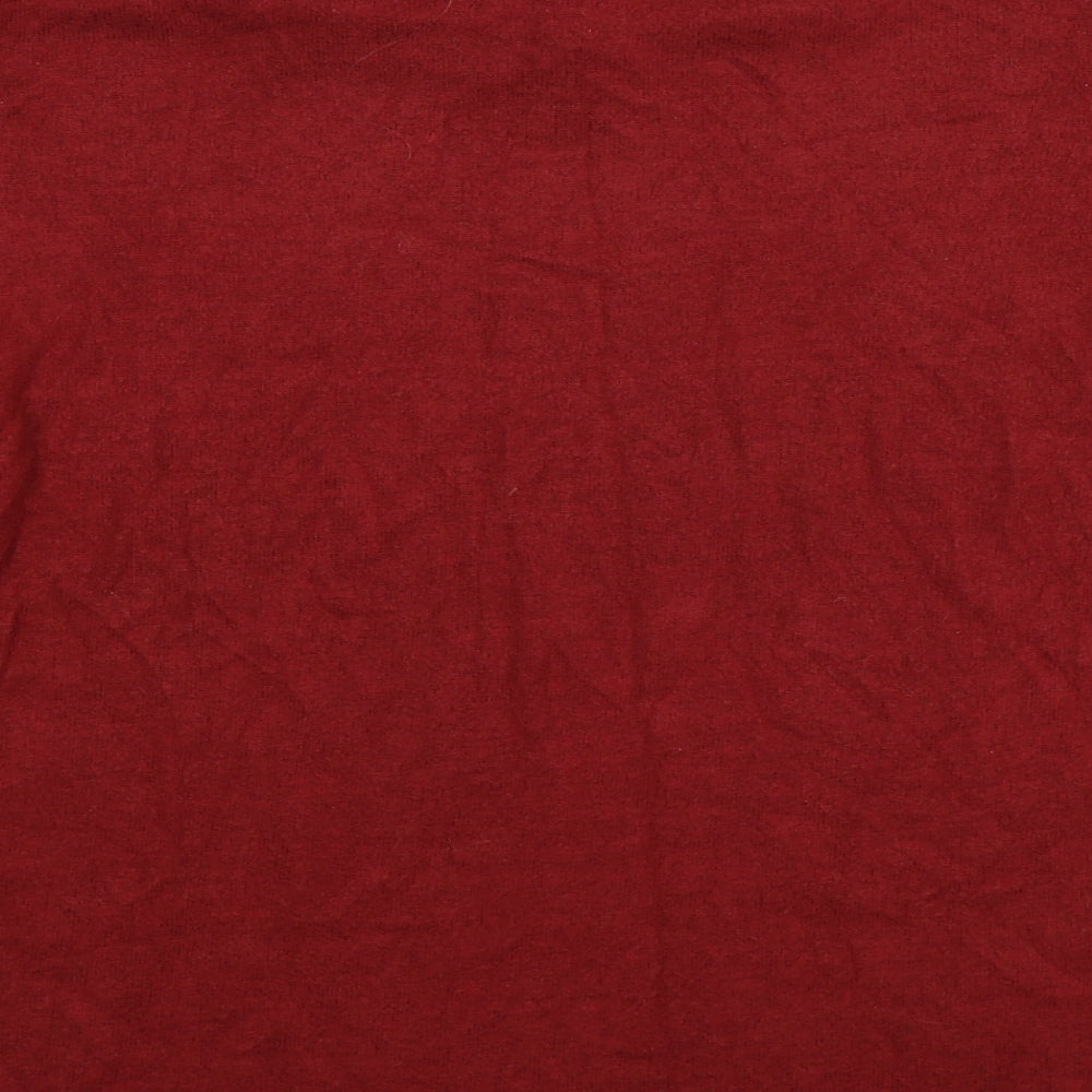 Brand and care label for Mango women’s brown jumper, size S