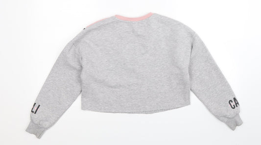 New Look Girls Grey Pullover Sweatshirt Size 10-11 Years - Cropped