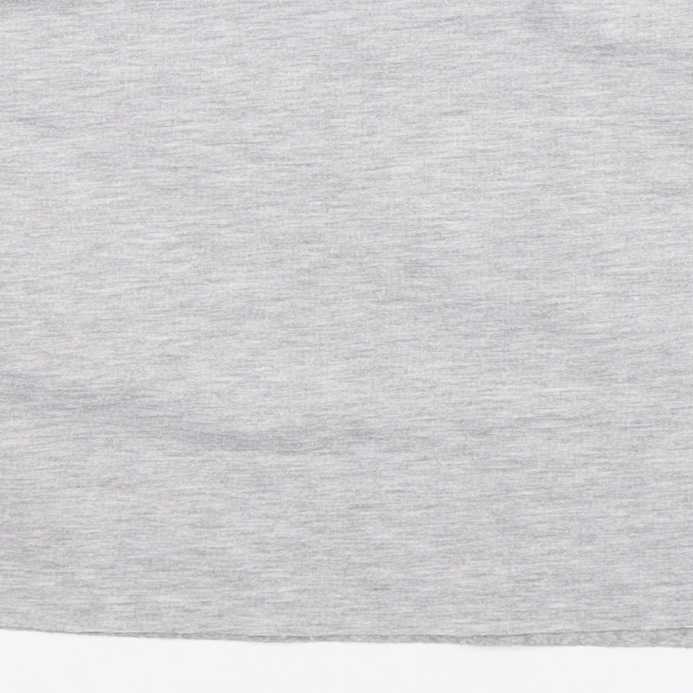 Brand and care label for New Look girls’ grey pullover sweatshirt, size 10-11, years - cropped