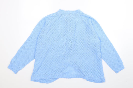 Preworn Womens Blue Knit Cardigan Jumper One Size