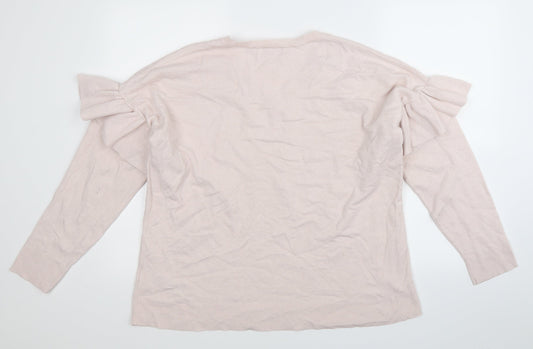Avon Womens Pink Knit Pullover Jumper Size 20