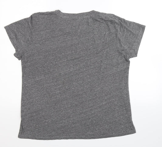 Riot Womens Grey Basic T-Shirt Size M