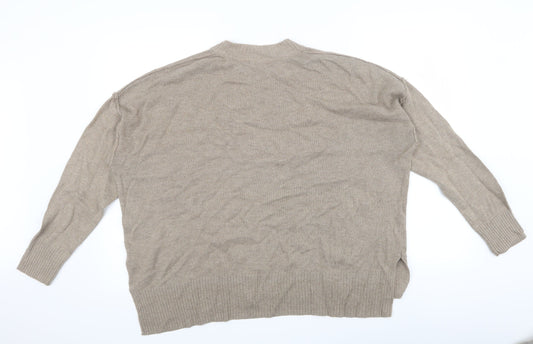 H&M Womens Beige Knit Pullover Jumper Size S