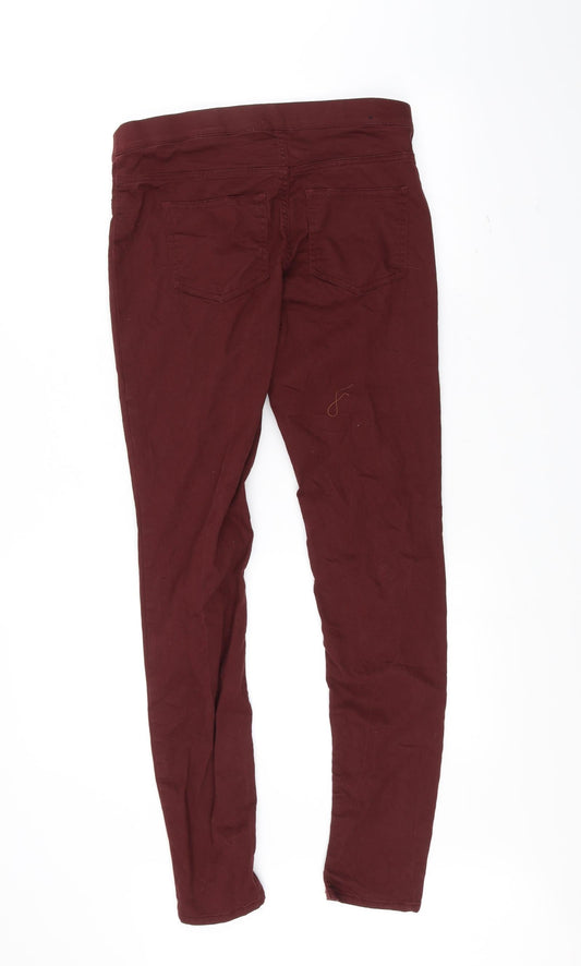 H&M Womens Red Skinny Jeans Size 12 L28 in