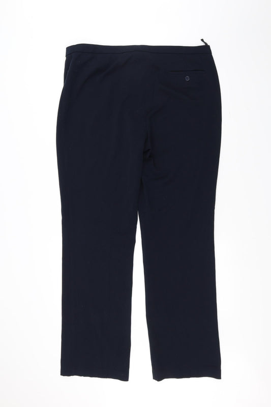 Marks and Spencer Womens Blue Trousers Size 18 L30 in