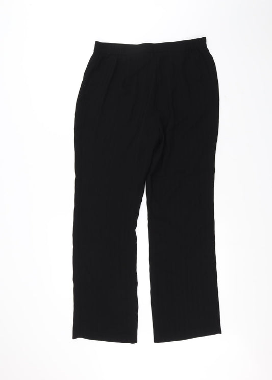 Marks and Spencer Womens Black Trousers Size 12 L25 in