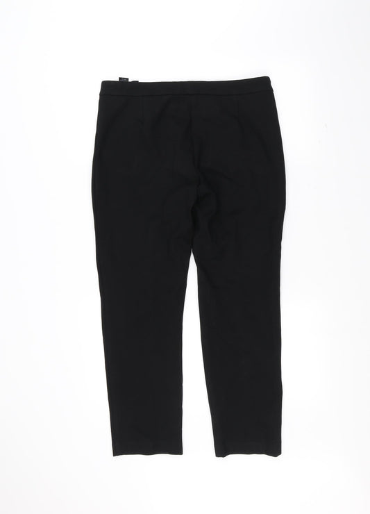 Marks and Spencer Womens Black Trousers Size 14 L25 in