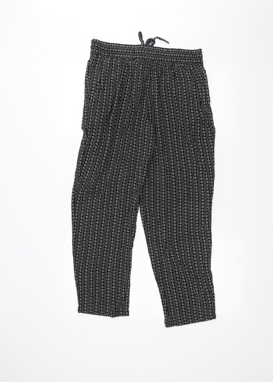 Marks and Spencer Womens Black Trousers Size 10 L25 in