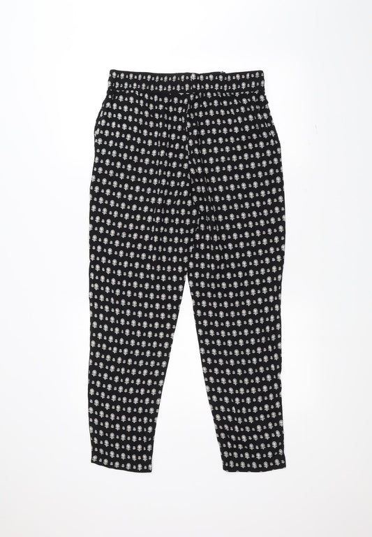 Marks and Spencer Womens Black Trousers Size 10 L25 in