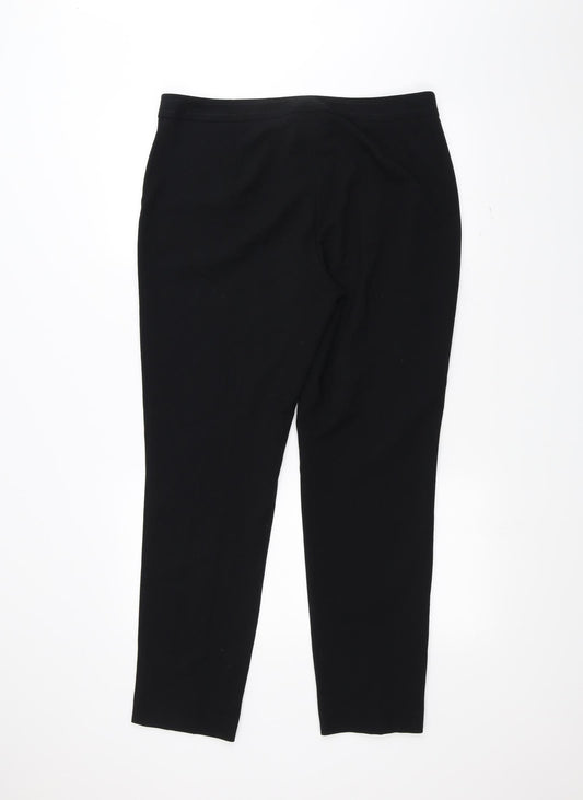 Marks and Spencer Womens Black Trousers Size 14 L28 in