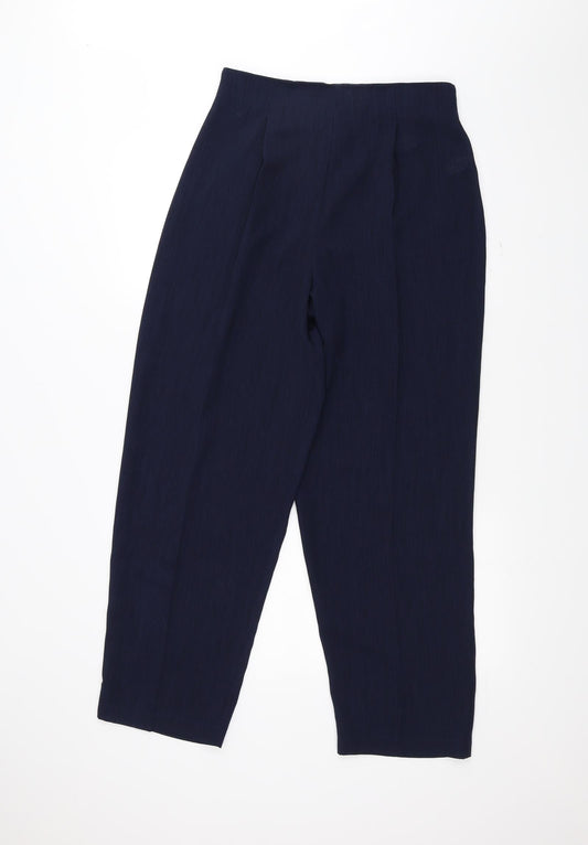 BHS Womens Blue Trousers Size 14 L27 in
