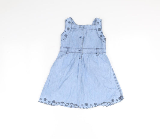John Lewis Girls Blue Fit & Flare Size 2 Years