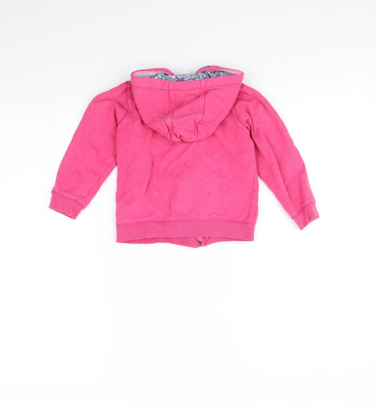 Mothercare Girls Pink Full Zip Hoodie Size 2 Years