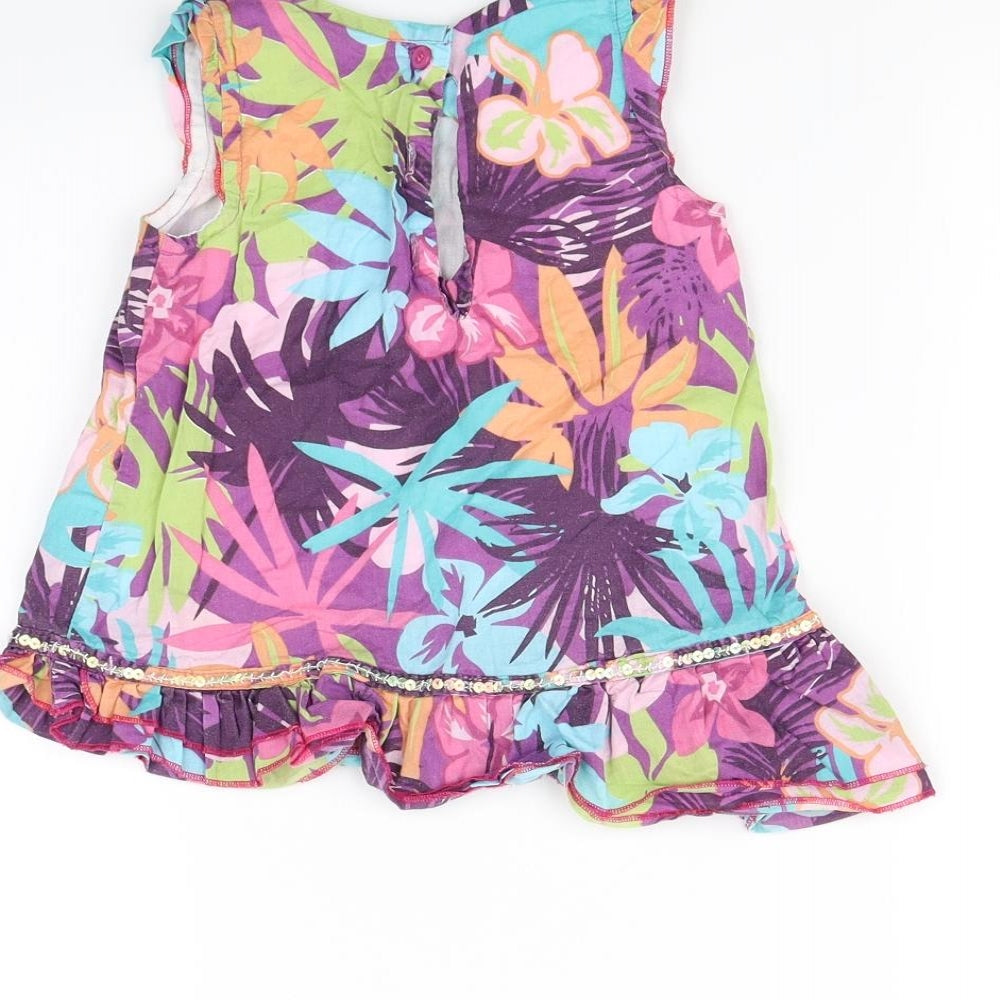 Preworn Baby Multicoloured Floral Basic T-Shirt Size 18-24 Months