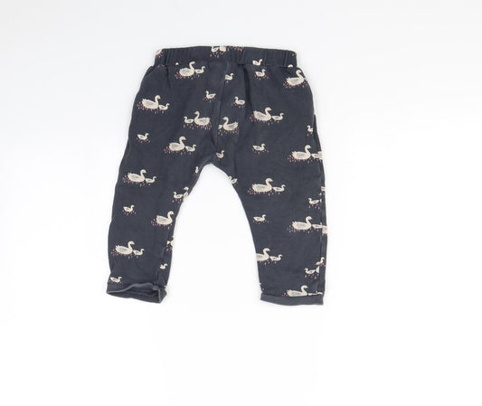 John Lewis Girls Blue Animal Print Jogger Trousers Size 18 Months