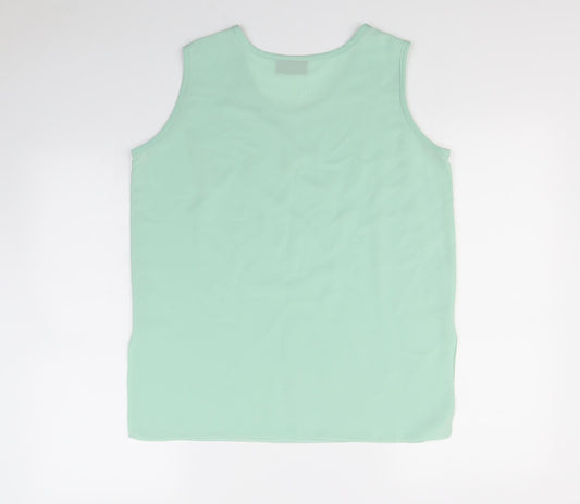 Exell london Womens Green Basic Tank Size M