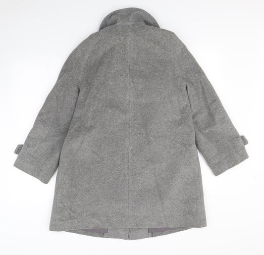 Noto Womens Grey Overcoat Coat Size 14