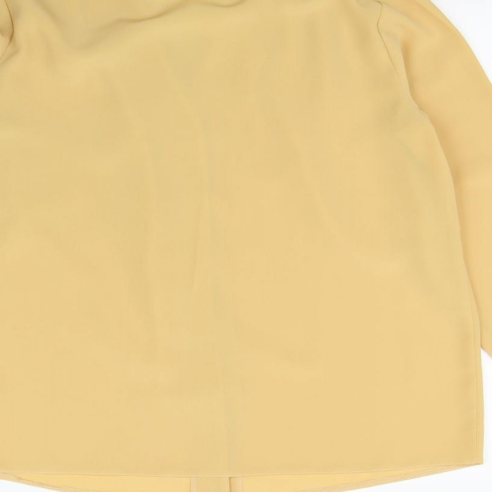 First Avenue Womens Yellow Basic Button-Up Size 12