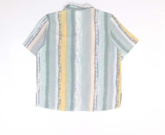 Berketex Womens Multicoloured Striped Basic Button-Up Size 14