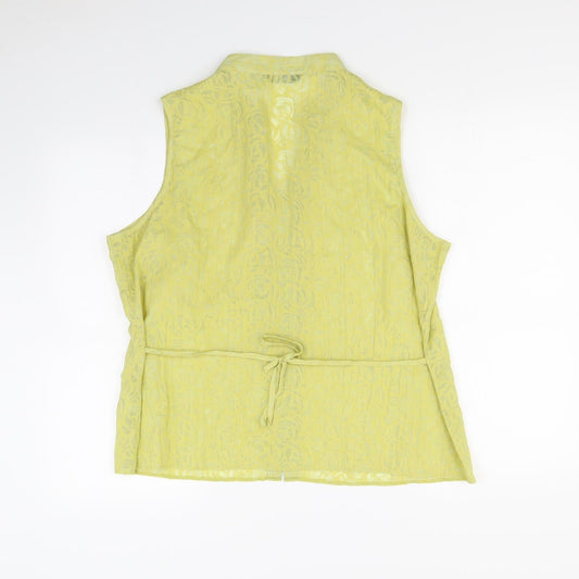 BM Womens Green Basic Blouse Size 18