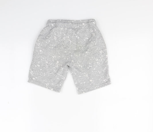 Primark Boys Grey Polka Dot Sweat Shorts Size 6 Years