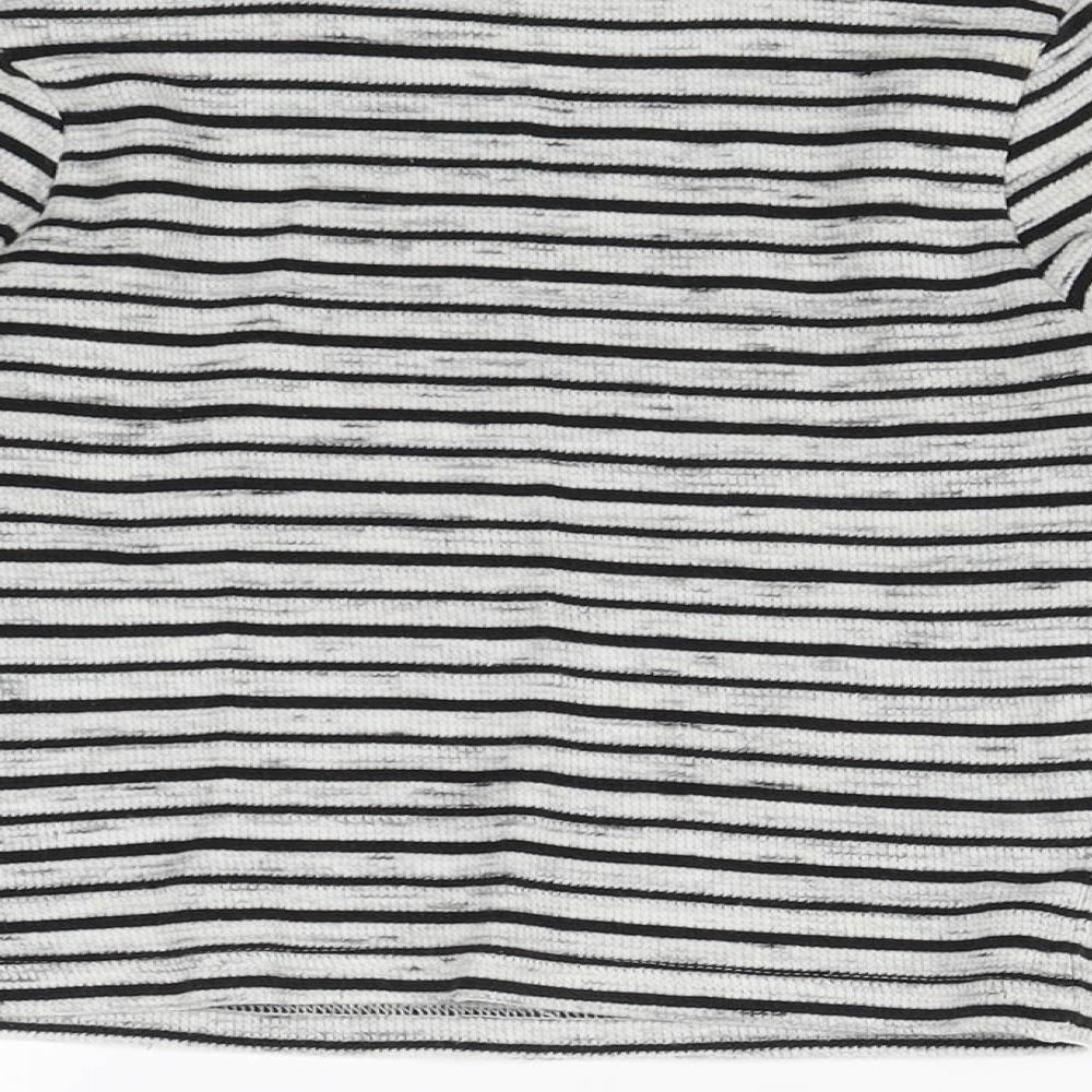F&F Boys Black Striped Basic T-Shirt Size 18-24 Months