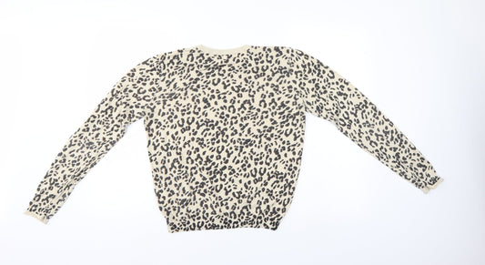 H&M Womens Multicoloured Animal Print Pullover Jumper Size S
