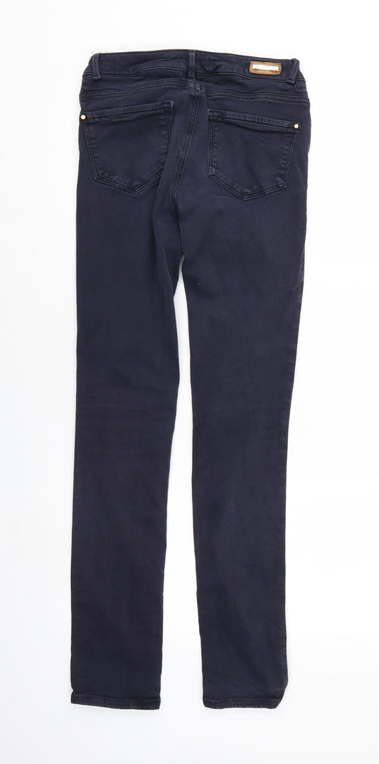 Zara Womens Blue Denim Straight Jeans Size 6 L30 in