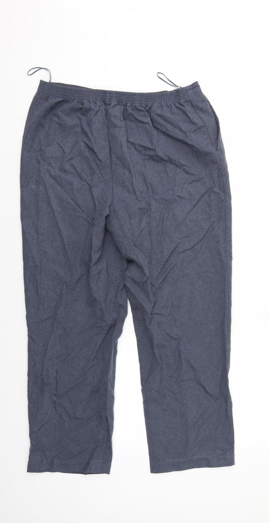 Bonmarché Womens Grey Trousers Size 14 L26 in - Elastic Waist