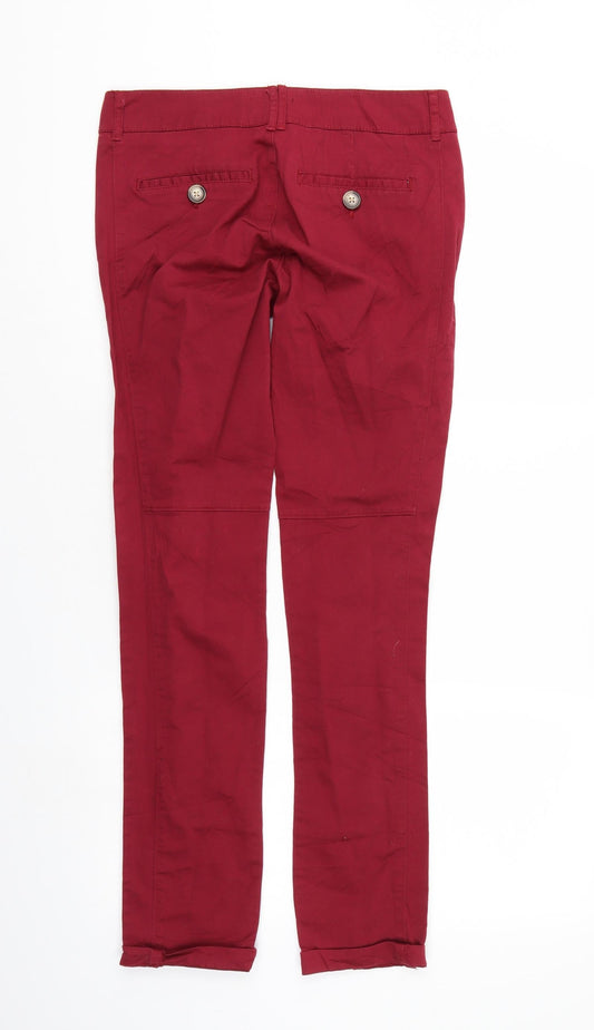 Papaya Womens Red Straight Jeans Size 10 L29 in