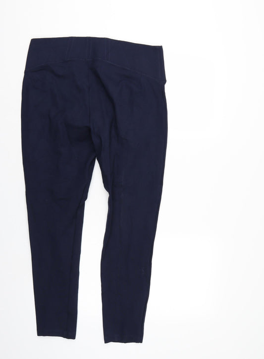 M&S Womens Blue Trousers Size 16 L26 in