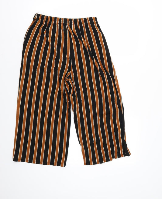 AIDI Womens Multicoloured Striped Cropped Trousers Size M L20 in