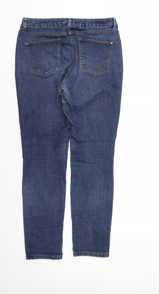 bLUE 73 Womens Blue Denim Straight Jeans Size 12 L29 in