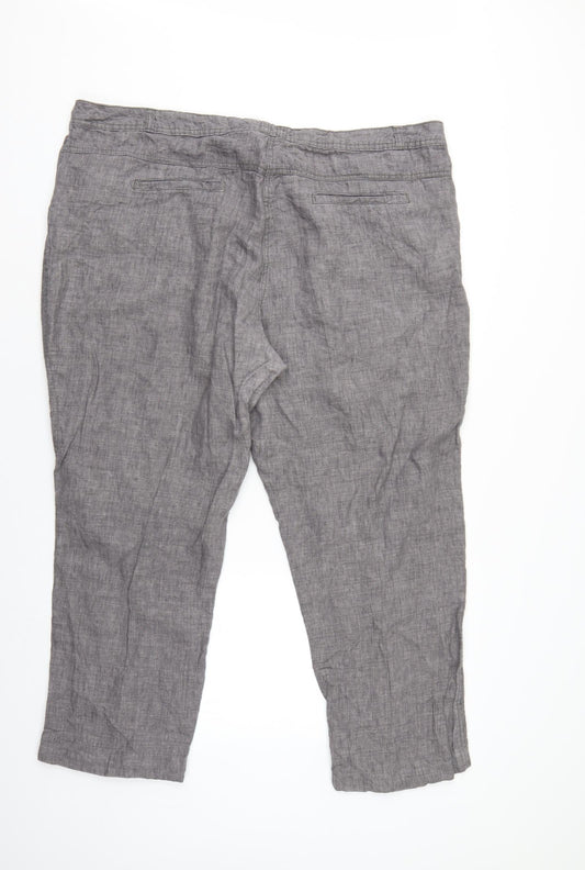 MDA Womens Grey Trousers Size 22 L27 in