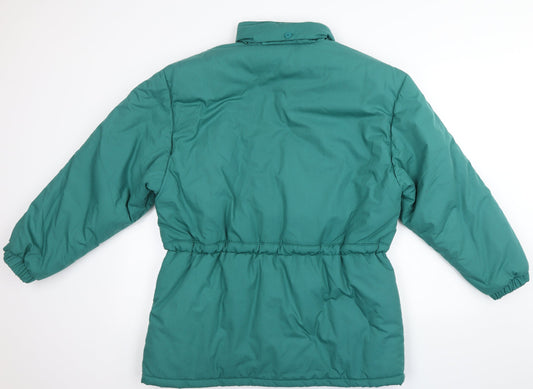 Select Casuals Womens Green Anorak Coat Size 12 - concealed hood