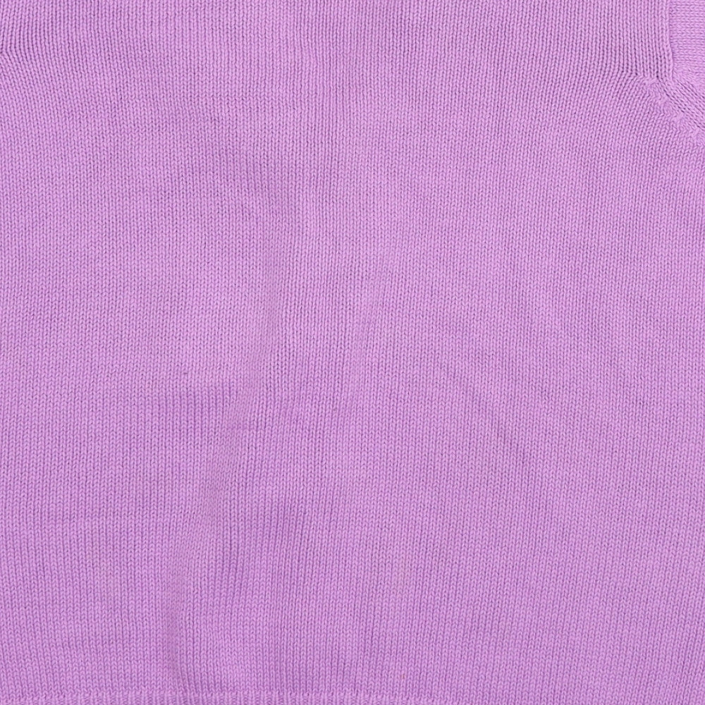 EWM Womens Purple Rayon Cardigan Jumper Size M