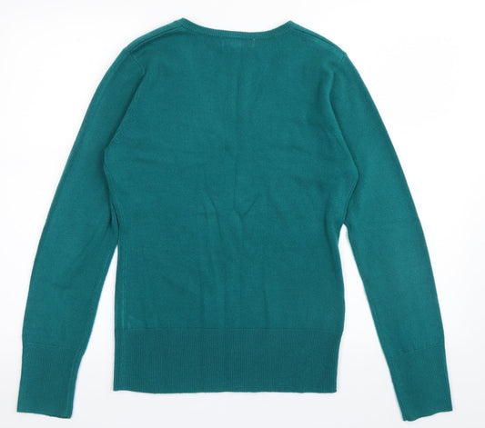 Debehams Womens Green Pullover Jumper Size 10