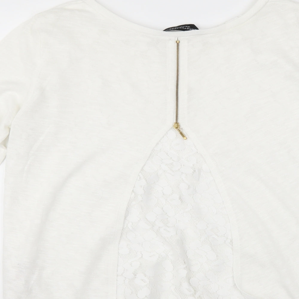Dorothy Perkins Womens White Basic T-Shirt Size 16
