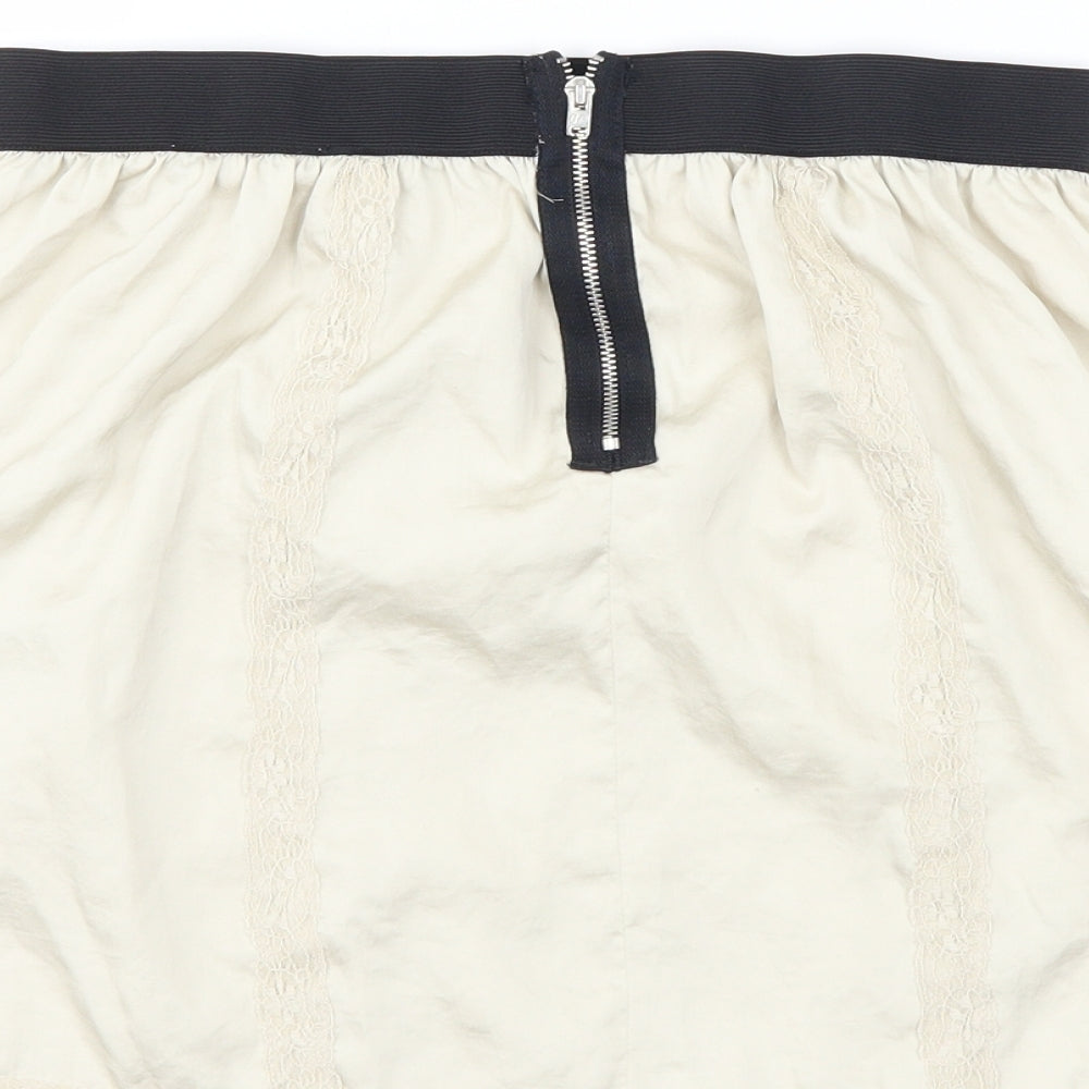 River Island Womens Beige A-Line Skirt Size 12
