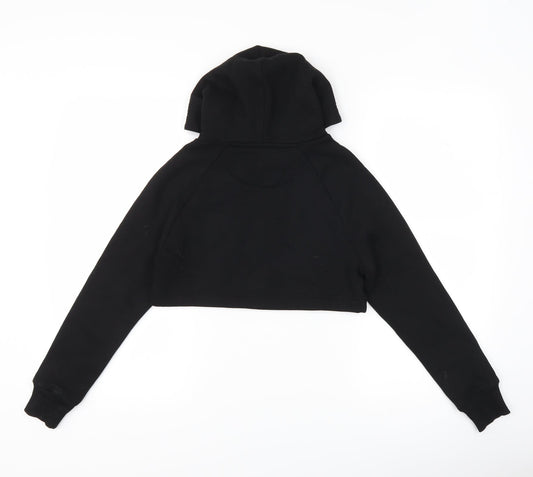 DFND Girls Black Pullover Hoodie Size 7-8 Years - cropped