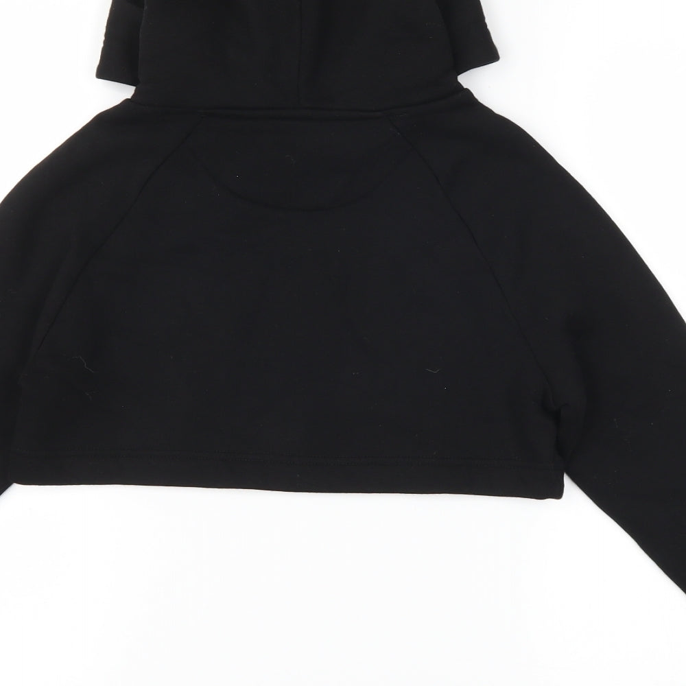 DFND Girls Black Pullover Hoodie Size 7-8 Years - cropped