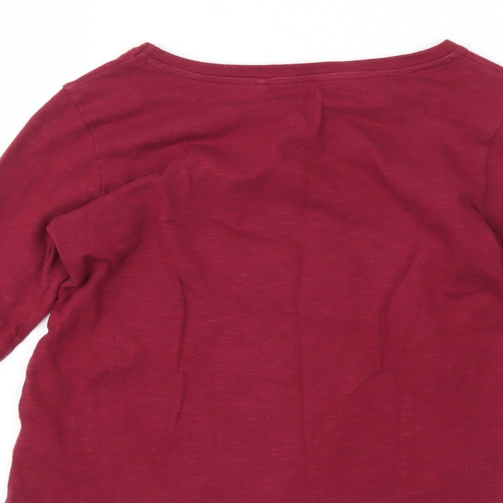 NEXT Girls Purple Basic T-Shirt Size 6 Years - star