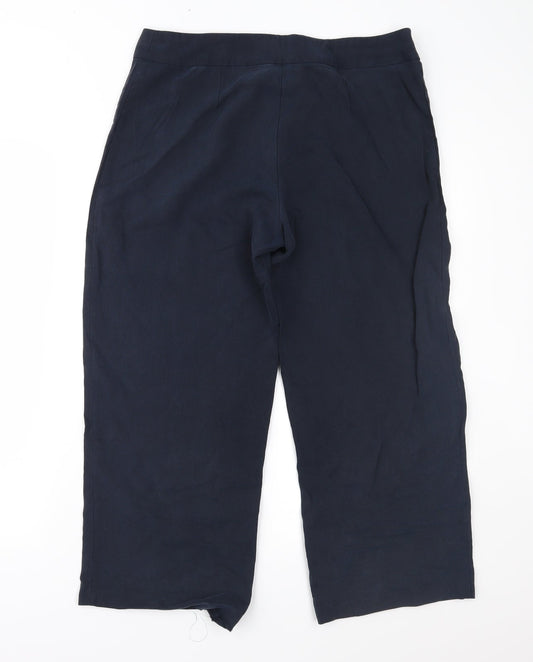 JFW Womens Blue Cropped Trousers Size 14 L23 in
