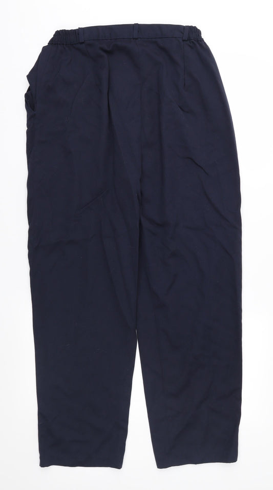 Preworn Womens Black Trousers Size 16 L28 in