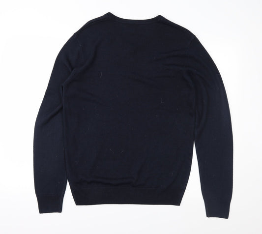 NEXT Mens Black Knit Pullover Jumper Size M